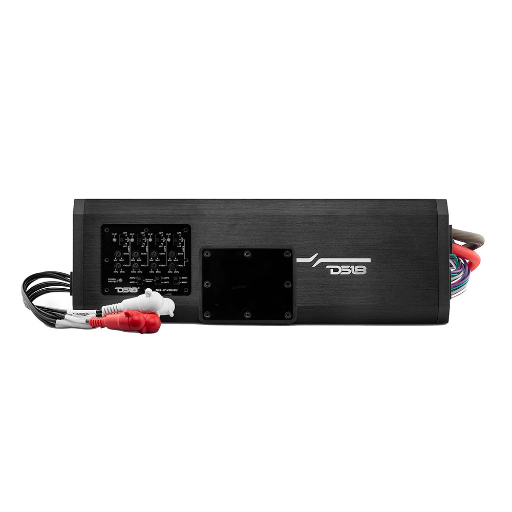 DS18 NXL 8Channel FullRange Class D MarinePowersports Amplifier 8 x 150W RMS 4Ohm NXLX12008D